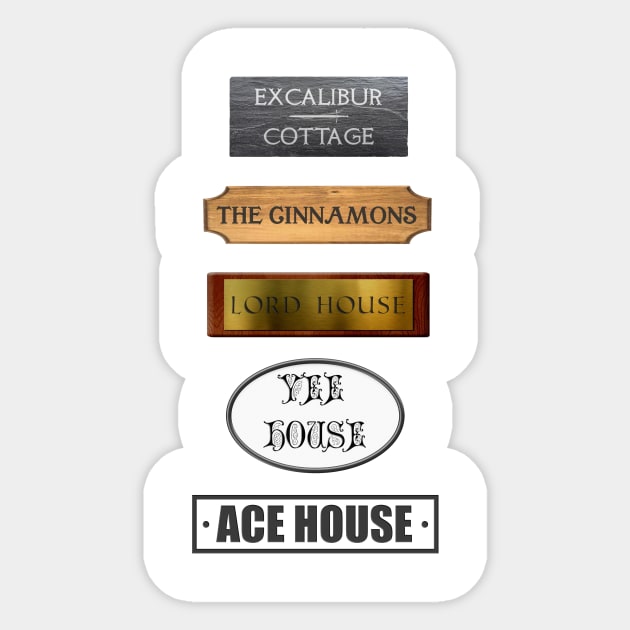 Alan Partridge House Names Sticker by 8mmattire